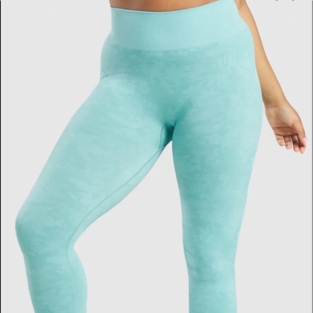 Gymshark camo seamless leggings light green